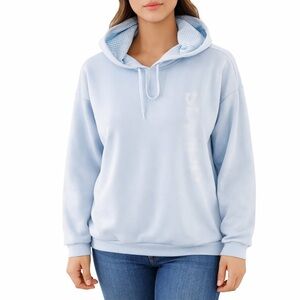 Adidas Aeroready Light Blue Hoodie Sweatshirt Women’s Medium NWOT